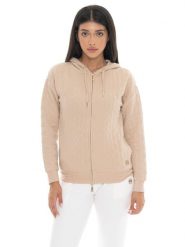 Bluza damska Leone 1947 Apparel Braid z kapturem i zamkiem z dzianiny na zimę. Brązowe bluzy LEONE 1947 APPAREL, na zimę, m, bez wzorów, z dzianiny, z kapturem. Za 383.11 zł.