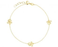 Złota bransoletka - kwiaty. Żółte bransoletki Apart, złote. Za 1,079.00 zł.