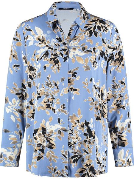 TAIFUN Bluzka w kolorze błękitnym rozmiar: 44. Niebieskie bluzki Taifun, bez wzorów, z wiskozy, bez kołnierzyka, bez ramiączek. Za 122.38 zł.