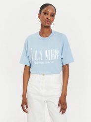 ViCOLO T-Shirt RB0083 Błękitny Regular Fit. Niebieskie t-shirty ViCOLO, xl, bez wzorów, z bawełny, bez kołnierzyka, bez ramiączek. Za 119.99 zł.