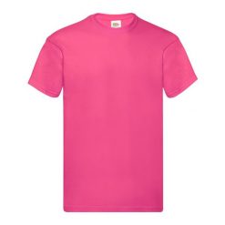 Oryginalna Bawełniana Koszulka Unisex Dla Dorosłych. Czerwone bluzki FRUIT OF THE LOOM, xl, bez wzorów, z bawełny, sportowe, bez kołnierzyka, bez ramiączek. Za 33.99 zł.