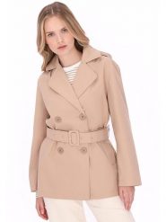 Schmuddelwedda Trencz w kolorze beżowym rozmiar: S. Brązowe płaszcze Schmuddelwedda, s, bez wzorów, z tkaniny, bez kaptura. Za 339.99 zł.