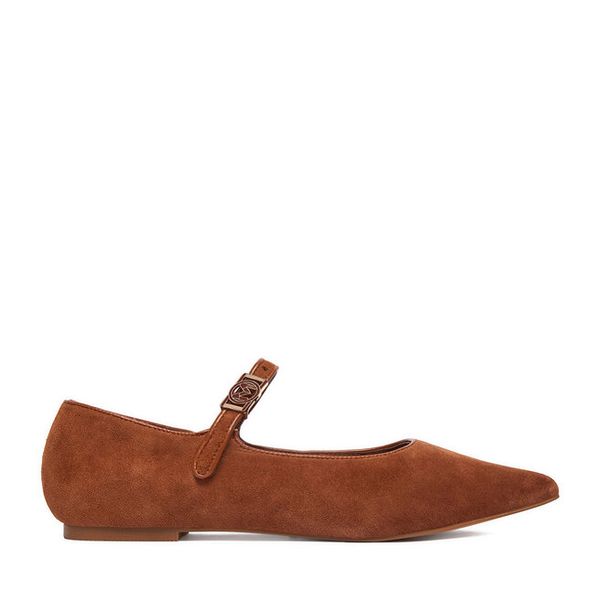 Baleriny MEXX. Brązowe baleriny Mexx, bez wzorów, bez obcasa. Za 299.99 zł.