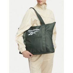 Torebka Reebok. Zielone shopper Reebok, bez wzorów, bez dodatków. Za 79.99 zł.