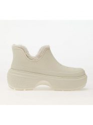 Crocs Botki "Stomp Lined" w kolorze kremowym rozmiar: 38/39. Brązowe botki Crocs, bez wzorów, z materiału, bez obcasa, bez zapięcia. Za 214.95 zł.