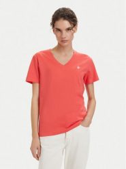 Beverly Hills Polo Club T-Shirt P-SS26W-TS516518 Koralowy Regular Fit. Pomarańczowe koszulki polo Beverly Hills Polo Club, s, bez wzorów, z bawełny, bez kołnierzyka, bez ramiączek. Za 139.99 zł.