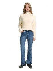 TOM TAILOR Denim Sweter w kolorze kremowym rozmiar: L. Brązowe swetry TOM TAILOR DENIM, l, bez wzorów, z denimu, bez ramiączek. Za 113.63 zł.