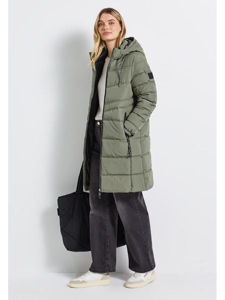 Cecil Płaszcz zimowy w kolorze zielonym rozmiar: 40. Zielone płaszcze Cecil, na zimę, bez wzorów, z puchu, bez kaptura. Za 317.62 zł.