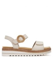 Remonte Sandały CEO-D0Q52-60 Écru. Sandały Remonte, bez wzorów, ze skóry, bez obcasa, na płaskiej podeszwie, bez zapięcia. Za 379.99 zł.