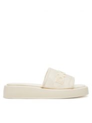 DKNY Klapki K2500541 Écru. Klapki DKNY, bez wzorów, z materiału, bez obcasa. Za 389.99 zł.