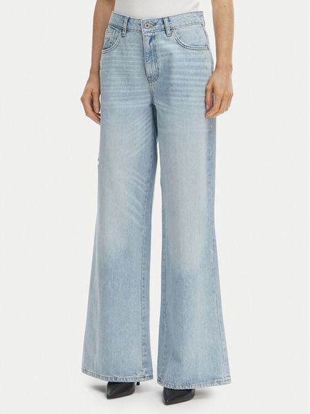 Fracomina Jeansy FP26SV3015D47103 Niebieski Wide Leg. Niebieskie jeansy Fracomina, bez wzorów. Za 294.99 zł.