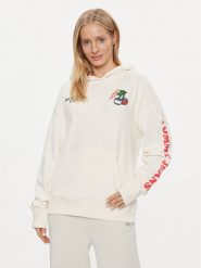Tommy Jeans Bluza Cherry DW0DW17707 Biały Relaxed Fit. Białe bluzy Tommy Jeans, xxs, bez wzorów, z bawełny, bez kaptura. Za 279.99 zł.