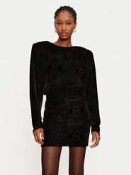 PINKO Sukienka koktajlowa Bernieri 104482 A29H Czarny Regular Fit. Czarne sukienki Pinko, bez wzorów, z syntetyku, wizytowe, bez kołnierzyka, bez ramiączek. Za 699.99 zł.