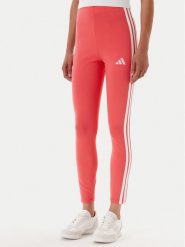 Adidas Legginsy Essentials 3-Stripes KE4389 Koralowy Slim Fit. Pomarańczowe legginsy Adidas, s, bez wzorów, z bawełny. Za 129.99 zł.