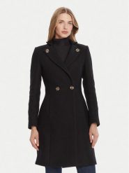 Rinascimento Płaszcz wełniany CFC0126218003 Czarny Regular Fit. Czarne płaszcze Rinascimento, na zimę, m, bez wzorów, z syntetyku, bez kaptura. Za 909.99 zł.