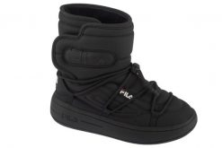 Buty turystyczne zimowe śniegowce damskie, Superbubble Boot. Czarne trapery i śniegowce Fila, z materiału, przed kolano. Za 249.00 zł.