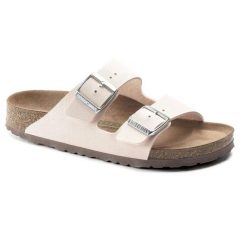 Klapki damskie Birkenstock Arizona BS Birko-flor. Czerwone klapki Birkenstock, bez wzorów, z jeansu, bez obcasa. Za 287.00 zł.