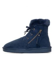 ISLAND BOOT Botki zimowe "Celeste" w kolorze granatowym rozmiar: 36. Niebieskie botki Island Boot, na zimę, bez wzorów, z materiału, bez obcasa, bez zapięcia. Za 127.35 zł.
