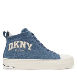 Trampki DKNY. Niebieskie trampki DKNY, bez wzorów, bez zapięcia. Za 579.99 zł.