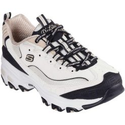 Buty sportowe damskie Skechers D Lites retro Rewind. Białe obuwie sportowe Skechers, z syntetyku, bez zapięcia, na fitness i siłownię. Za 490.00 zł.