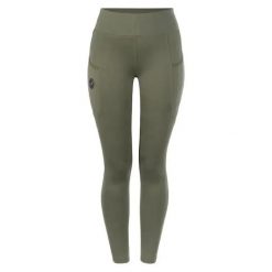 Damskie legginsy jeździeckie z pełną przyczepnością Cavallo Lin. Zielone legginsy CAVALLO, z aplikacjami. Za 391.50 zł.