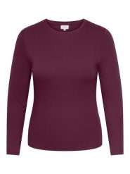 ONLY Carmakoma Koszulka w kolorze bordowym rozmiar: XS-40/42. Czerwone bluzki Only Carmakoma, xs, bez wzorów, bez kołnierzyka, bez ramiączek. Za 64.95 zł.