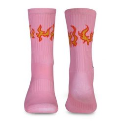 Skarpety sportowe Elitex Training Pink Fire. Czerwone skarpety ELITEX TRAINING, bez wzorów, z elastanu. Za 67.99 zł.