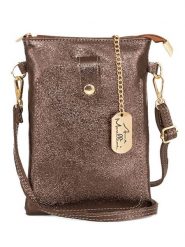 Anna Morellini Skórzana torebka "Erica" w kolorze brązowym - 14 x 21 x 1 cm rozmiar: onesize. Brązowe torby na ramię Anna Morellini, bez wzorów, z materiału, na ramię, bez dodatków. Za 173.99 zł.