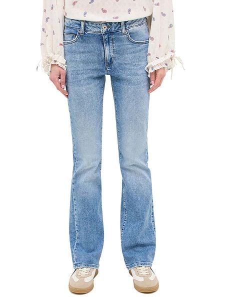 Mustang Dżinsy - Flared fit - w kolorze błękitnym rozmiar: W31/L32. Niebieskie jeansy Mustang, l, z aplikacjami. Za 208.95 zł.