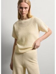 STEFANEL Sweter w kolorze jasnożółtym rozmiar: XL. Żółte swetry Stefanel, xl, bez wzorów, bez ramiączek. Za 208.99 zł.