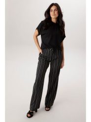 Aniston Spodnie w kolorze czarno-białym rozmiar: 36. Czarne spodnie materiałowe Aniston, bez wzorów, z materiału, z podwyższonym stanem. Za 130.99 zł.