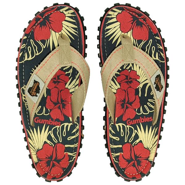 Japonki GUMBIES ISLANDER FLIP-FLOPS UNISEX. Czerwone klapki Gumbies, bez wzorów, bez obcasa. Za 94.99 zł.