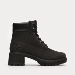 TIMBERLAND Kinsley 6 In Waterproof Boot Botki damskie. Czarne botki Timberland, bez wzorów, z gumy, bez obcasa, bez zapięcia. Za 349.99 zł.