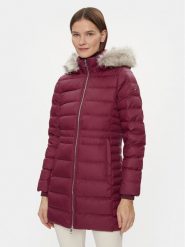 Tommy Hilfiger Płaszcz zimowy Tyra WW0WW39747 Czerwony Regular Fit. Czerwone płaszcze TOMMY HILFIGER, na zimę, m, bez wzorów, z syntetyku, bez kaptura. Za 1,119.00 zł.