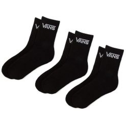 Skarpety długie Vans. Czarne skarpety Vans, bez wzorów. Za 49.99 zł.