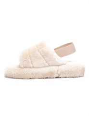 ISLAND BOOT Kapcie "Poppy" w kolorze kremowym rozmiar: 40. Brązowe obuwie domowe Island Boot, bez wzorów, z otwartym noskiem, bez zapięcia. Za 100.99 zł.