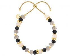 Bransoletka z mosiądzu pozłacana z agatami i kwarcami. Bransoletki Artelioni, z kwarcem, pozłacane. Za 219.00 zł.