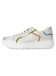 Gabor Skórzane sneakersy w kolorze srebrnym ze wzorem rozmiar: 38,5. Szare trampki Gabor, bez wzorów, bez zapięcia. Za 281.76 zł.