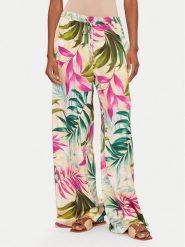 Guess Spodnie palazzo W5GB11 WH9C2 Kolorowy Wide Leg. Spodnie materiałowe Guess, xl, z aplikacjami, z materiału. Za 339.99 zł.