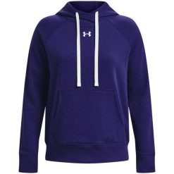 Damska Bluza Z Kapturem Rival Fleece Hoodie. Niebieskie bluzy Under Armour, m, bez wzorów, z kapturem. Za 341.99 zł.