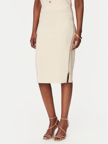 Rinascimento Spódnica ołówkowa CFC0127985003 Beżowy Slim Fit. Brązowe spódnice Rinascimento, xs, bez wzorów, z syntetyku, ołówkowe. Za 222.99 zł.