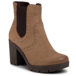 Botki Lasocki. Brązowe botki Lasocki, bez wzorów, bez obcasa, na słupku, bez zapięcia. Za 120.99 zł.