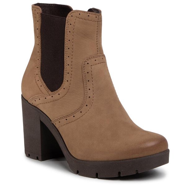 Botki Lasocki. Brązowe botki Lasocki, bez wzorów, bez obcasa, na słupku, bez zapięcia. Za 120.99 zł.