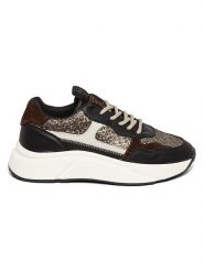 Steve Madden Sneakersy w kolorze złoto-czarnym rozmiar: 37. Czarne trampki Steve Madden, bez wzorów, bez zapięcia. Za 284.82 zł.