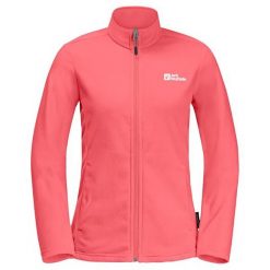 Bluza polarowa damska Jack Wolfskin Taunus Fz. Czerwone bluzy Jack Wolfskin, s, bez wzorów, z materiału, bez kaptura. Za 239.99 zł.