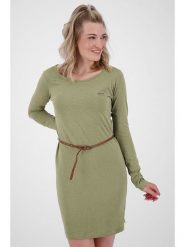 Alife and kickin Sukienka "Ellin" w kolorze oliwkowym rozmiar: M. Zielone sukienki Alife and Kickin, m, bez wzorów, ze skóry, bez kołnierzyka, bez ramiączek, mini. Za 82.99 zł.