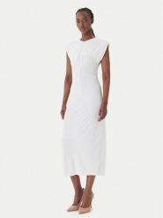 Fracomina Sukienka koktajlowa FS26SD2008W62601 Biały Slim Fit. Białe sukienki Fracomina, s, bez wzorów, z syntetyku, wizytowe, bez kołnierzyka, bez ramiączek. Za 539.99 zł.