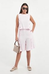 Bermudy damskie lniane Acaici MARELLA MONOCHROME. Szorty Marella, bez wzorów. Za 849.00 zł.