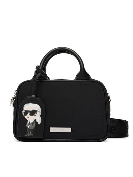 KARL LAGERFELD Torebka B3W30130 Czarny. Czarne torebki klasyczne KARL LAGERFELD, bez wzorów, z materiału, bez dodatków. Za 610.99 zł.