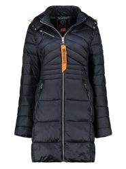 Geographical Norway Płaszcz pikowany w kolorze granatowym rozmiar: L. Niebieskie płaszcze Geographical Norway, l, bez wzorów, bez kaptura. Za 220.12 zł.